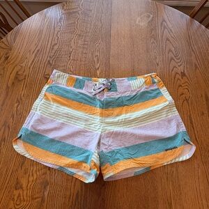 Patagonia Wavefarer Womens Board Shorts Size 14 Striped Nylon Swimwear Beach